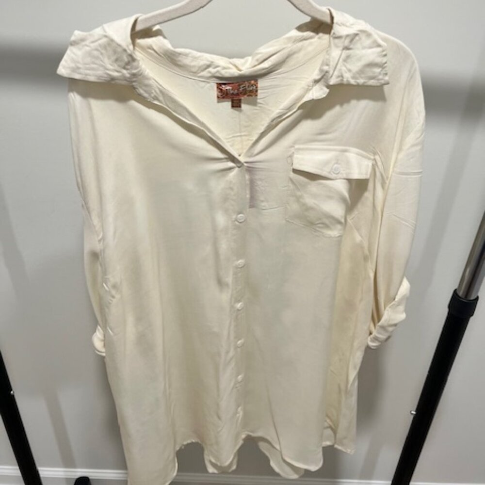 Cream Versatile Roll-Up Shirt